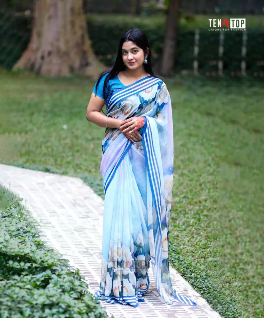 Neelanjana Premium Chinon georgette Saree