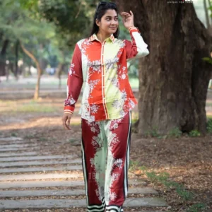 Womens Shirt Two Piece Set