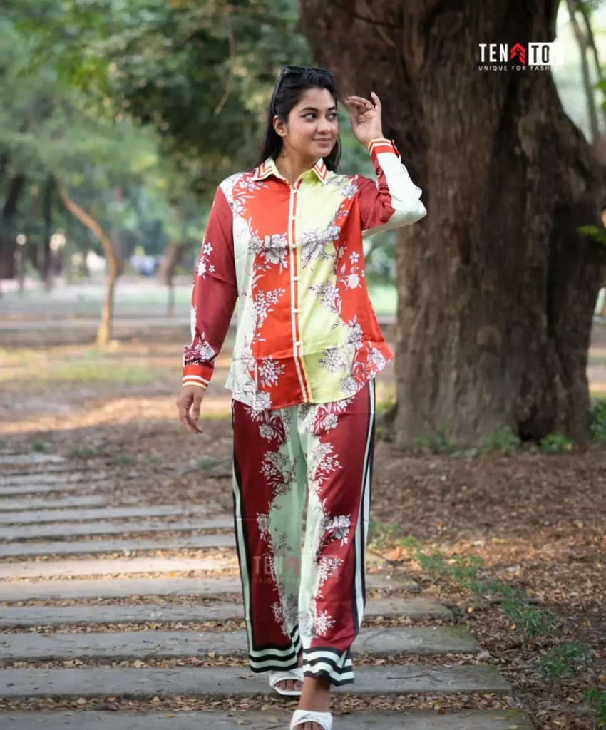 Womens Shirt Two Piece Set
