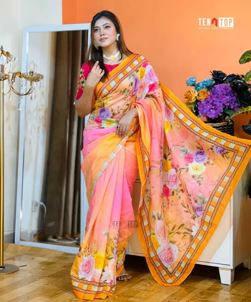 Holudia Premium Art Silk Saree