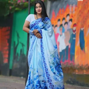 Premium Chinon georgette Somudrobilas Saree