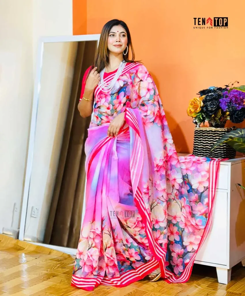 Premium Art Silk cherry Saree