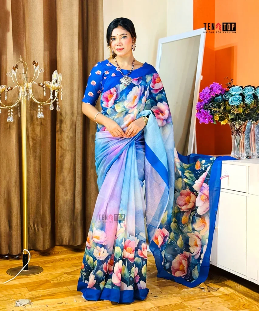 Premium Art Silk Meghbilash Saree