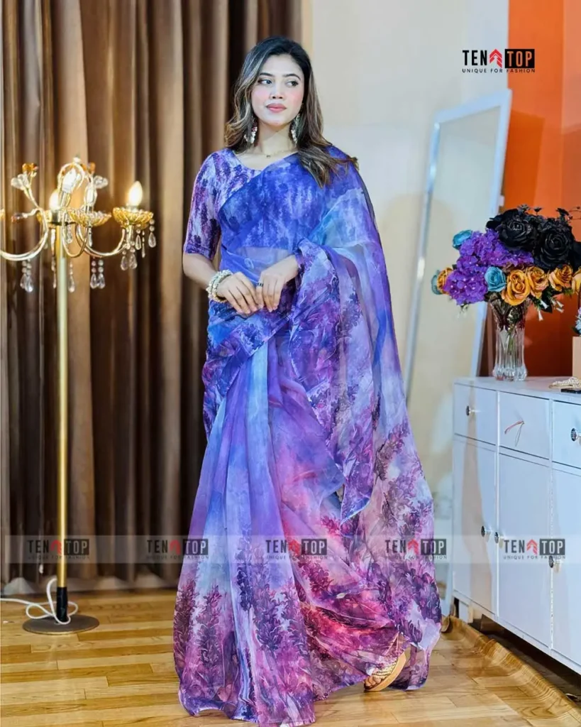 Lavender Saree
